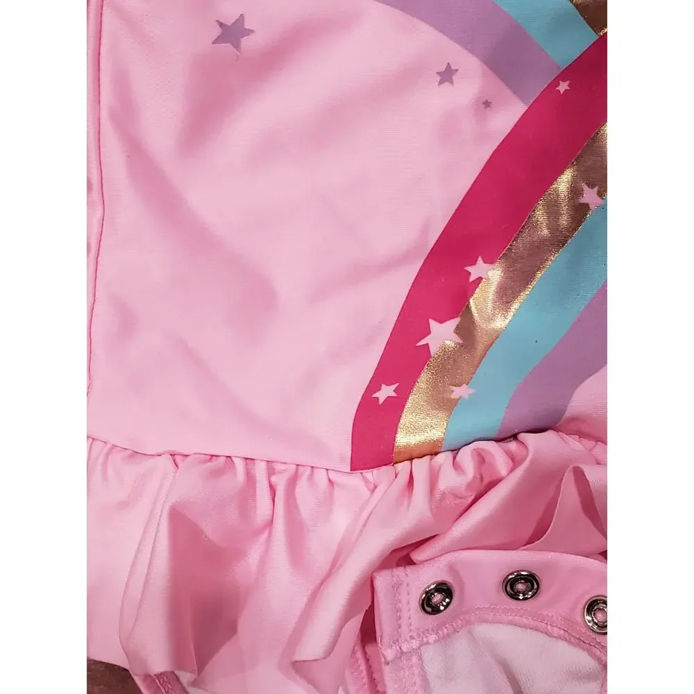 Cat & Jack Pink Rainbow Zip Back Long Sleeved Ballerina Tutu Onesie - Size 2T